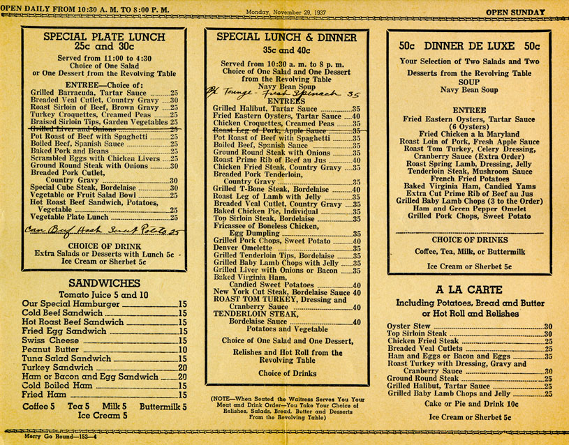 How Expensive Was It to Go Out to Eat in the 1930s?